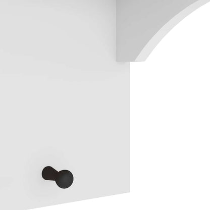 Appendiabiti da Parete SANDNES Bianco 87x30x42 cm Legno di Pino - homemem39