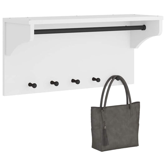 Appendiabiti da Parete SANDNES Bianco 87x30x42 cm Legno di Pino - homemem39
