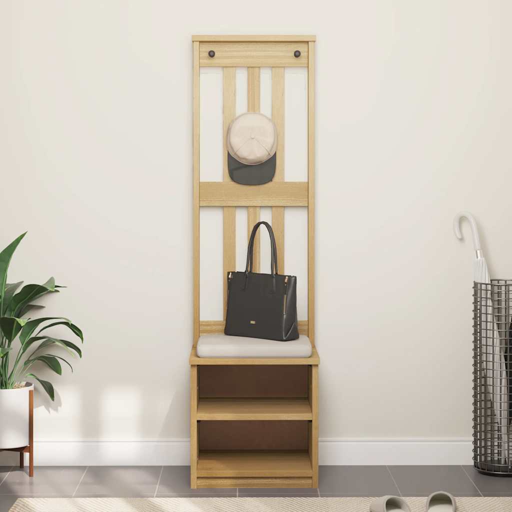 Albero da Ingresso SANDNES 45x40x159,5 cm in Legno di Pino
