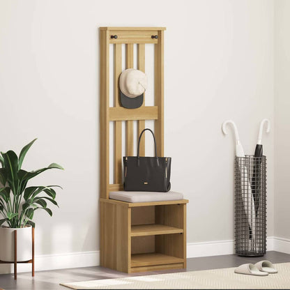 Albero da Ingresso SANDNES 45x40x159,5 cm in Legno di Pino