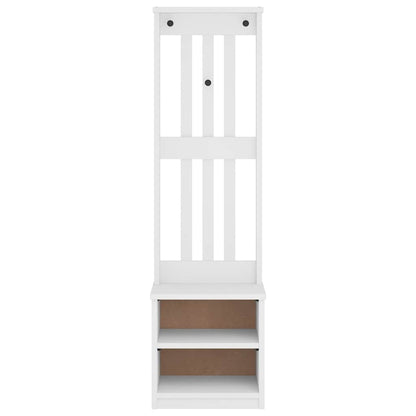 Albero da Ingresso SANDNES Bianco 45x40x159,5 cm Legno di Pino | homemem39