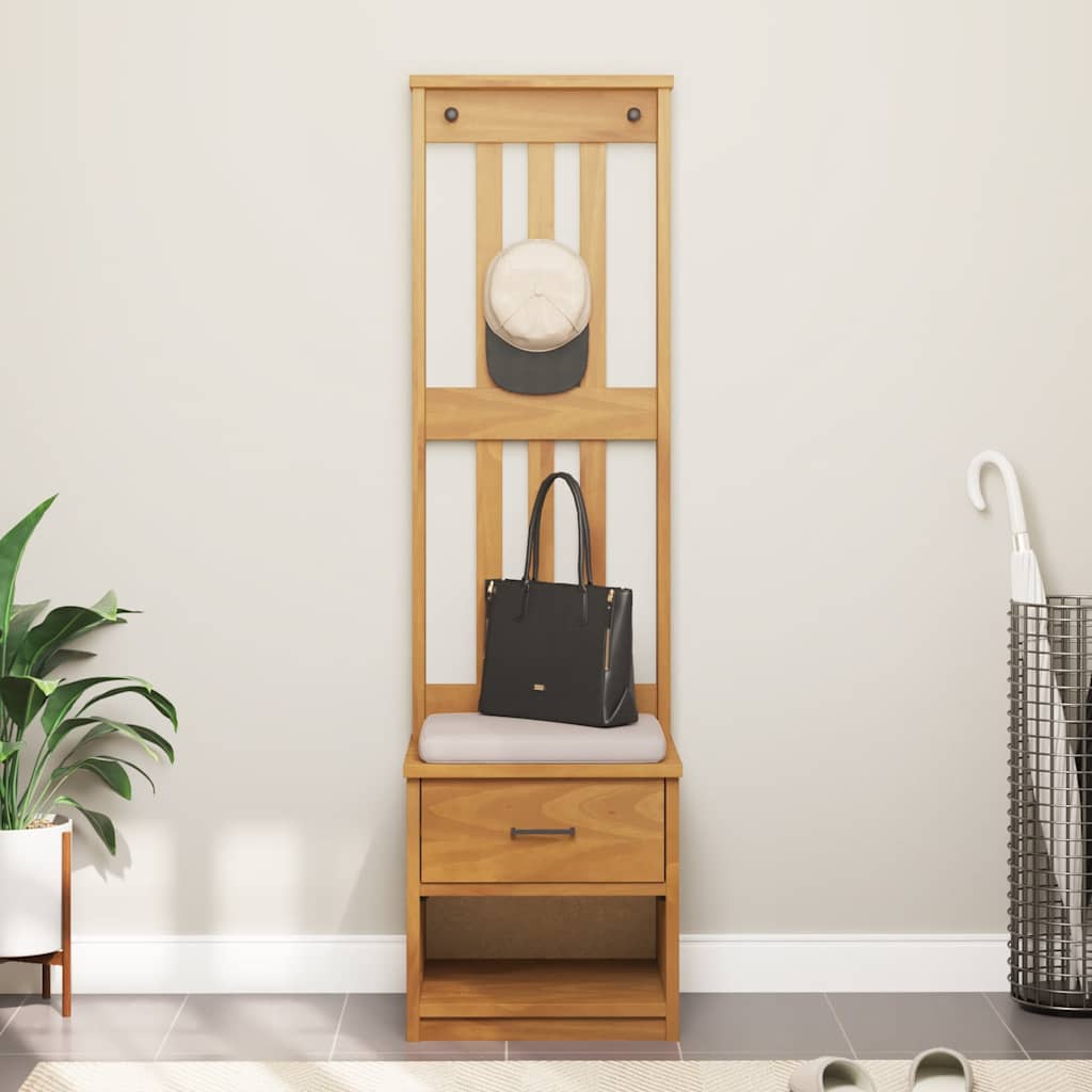 Albero da Ingresso SANDNES 45x40x159,5 cm in Legno di Pino