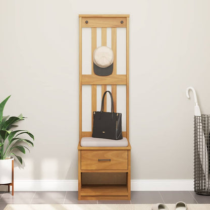Albero da Ingresso SANDNES 45x40x159,5 cm in Legno di Pino