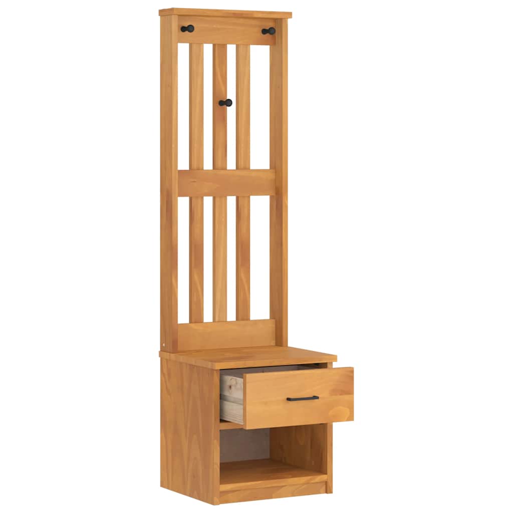 Albero da Ingresso SANDNES 45x40x159,5 cm in Legno di Pino
