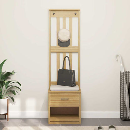 Albero da Ingresso SANDNES 45x40x159,5 cm in Legno di Pino