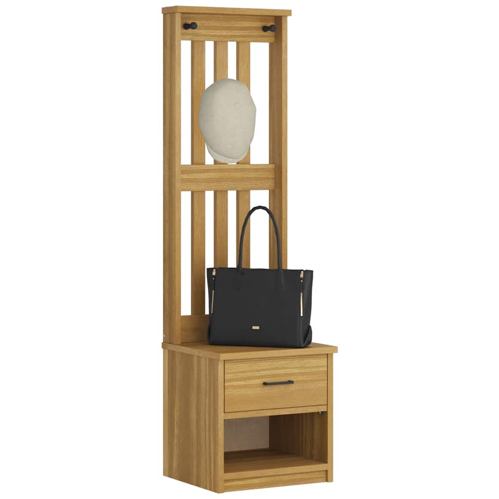 Albero da Ingresso SANDNES 45x40x159,5 cm in Legno di Pino