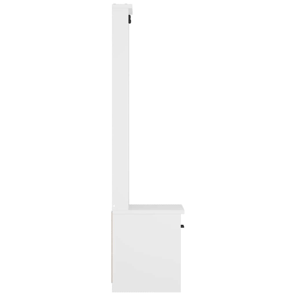 Albero da Ingresso SANDNES Bianco 45x40x159,5 cm Legno di Pino | homemem39