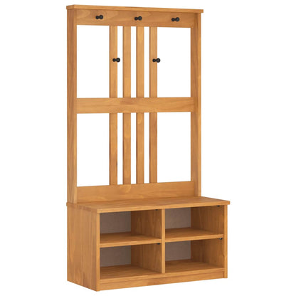 Albero da Ingresso SANDNES 87x40x159,5 cm in Legno di Pino | homemem39