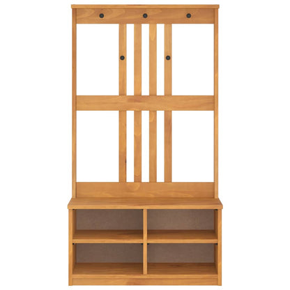 Albero da Ingresso SANDNES 87x40x159,5 cm in Legno di Pino | homemem39