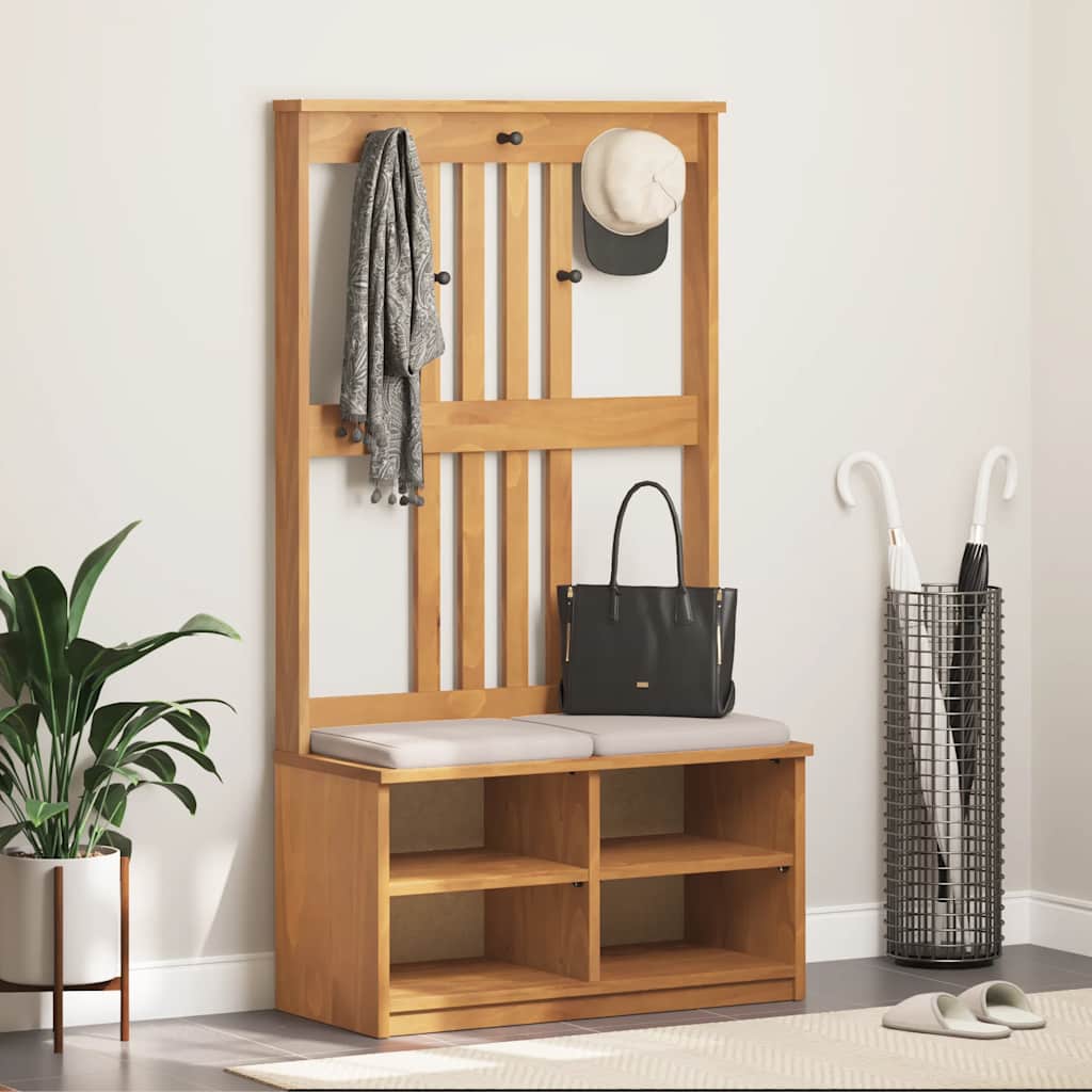 Albero da Ingresso SANDNES 87x40x159,5 cm in Legno di Pino | homemem39