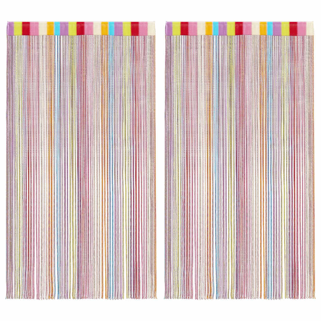 Tende a Filo 2 pz Multicolore 100x250 cm | homemem39