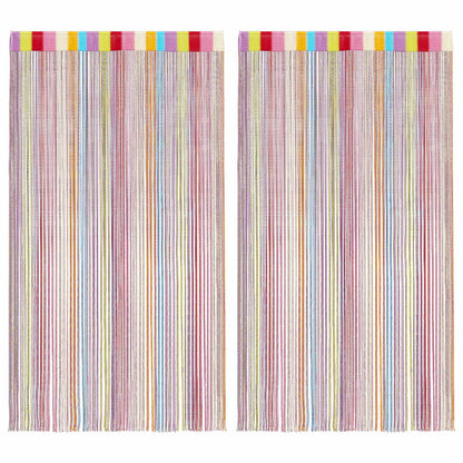 Tende a Filo 2 pz Multicolore 140x250 cm | homemem39