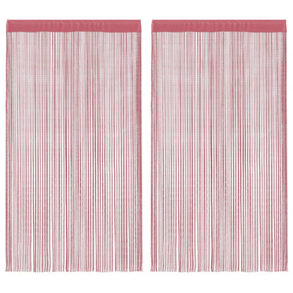 Tende a Filo 2 pz Rosa 140x250 cm | homemem39