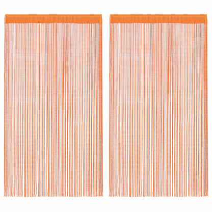 Tende a Filo 2 pz Arancio 140x250 cm | homemem39