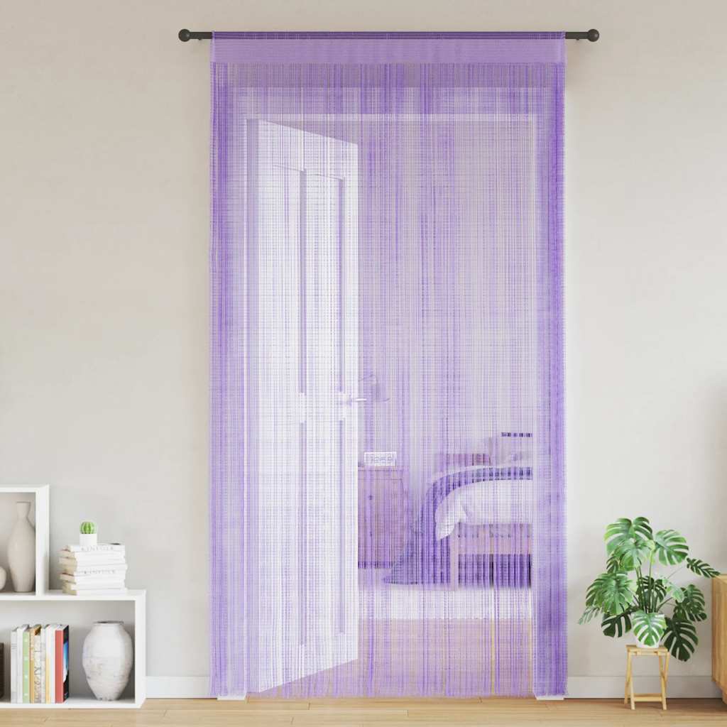 Tende a Filo 2 pz Viola 100x250 cm | homemem39