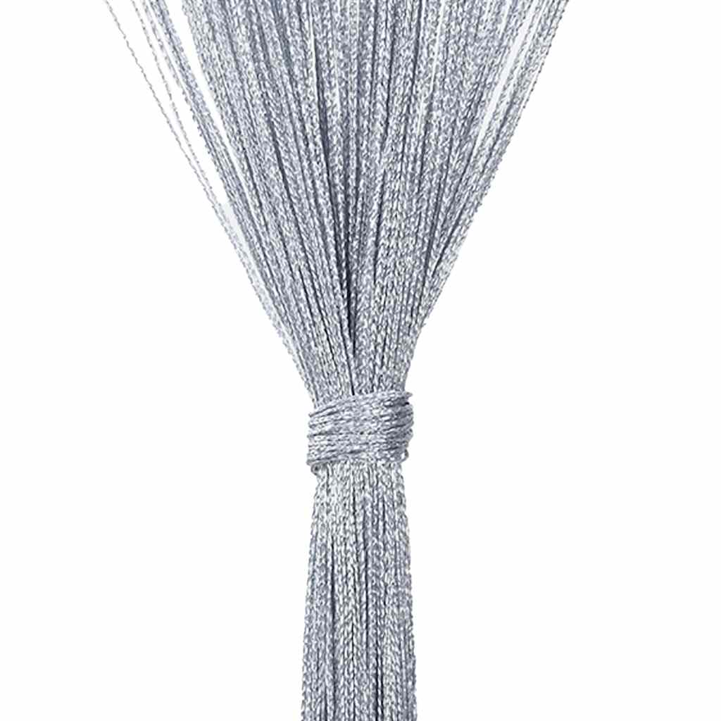 Tende a Filo 2 pz Grigio Chiaro 100x250 cm | homemem39