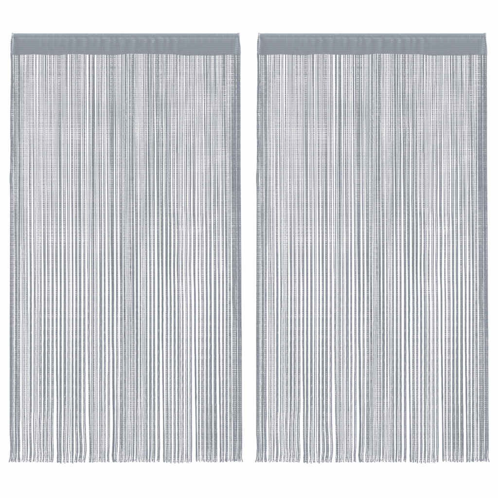 Tende a Filo 2 pz Grigio Chiaro 140x250 cm | homemem39