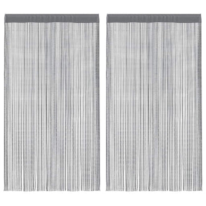 Tende a fili 2 pz Antracite 140x250 cm | homemem39
