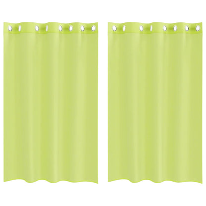 Tende in Voile con Occhielli 2 pz Verde Mela 140x175 cm | homemem39