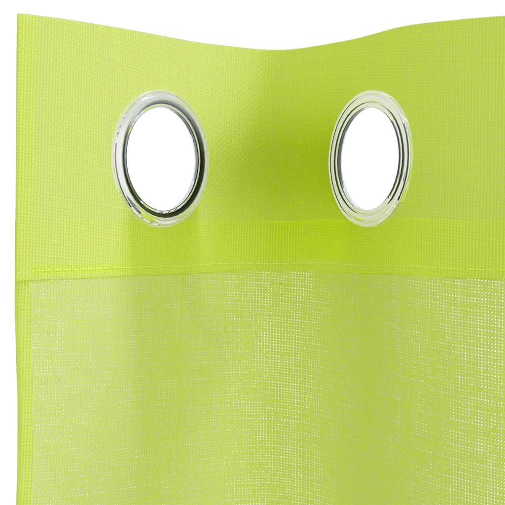 Tende in Voile con Occhielli 2 pz Verde Mela 140x175 cm | homemem39
