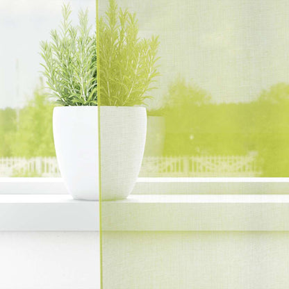 Tende in Voile con Occhielli 2 pz Verde Mela 140x225 cm