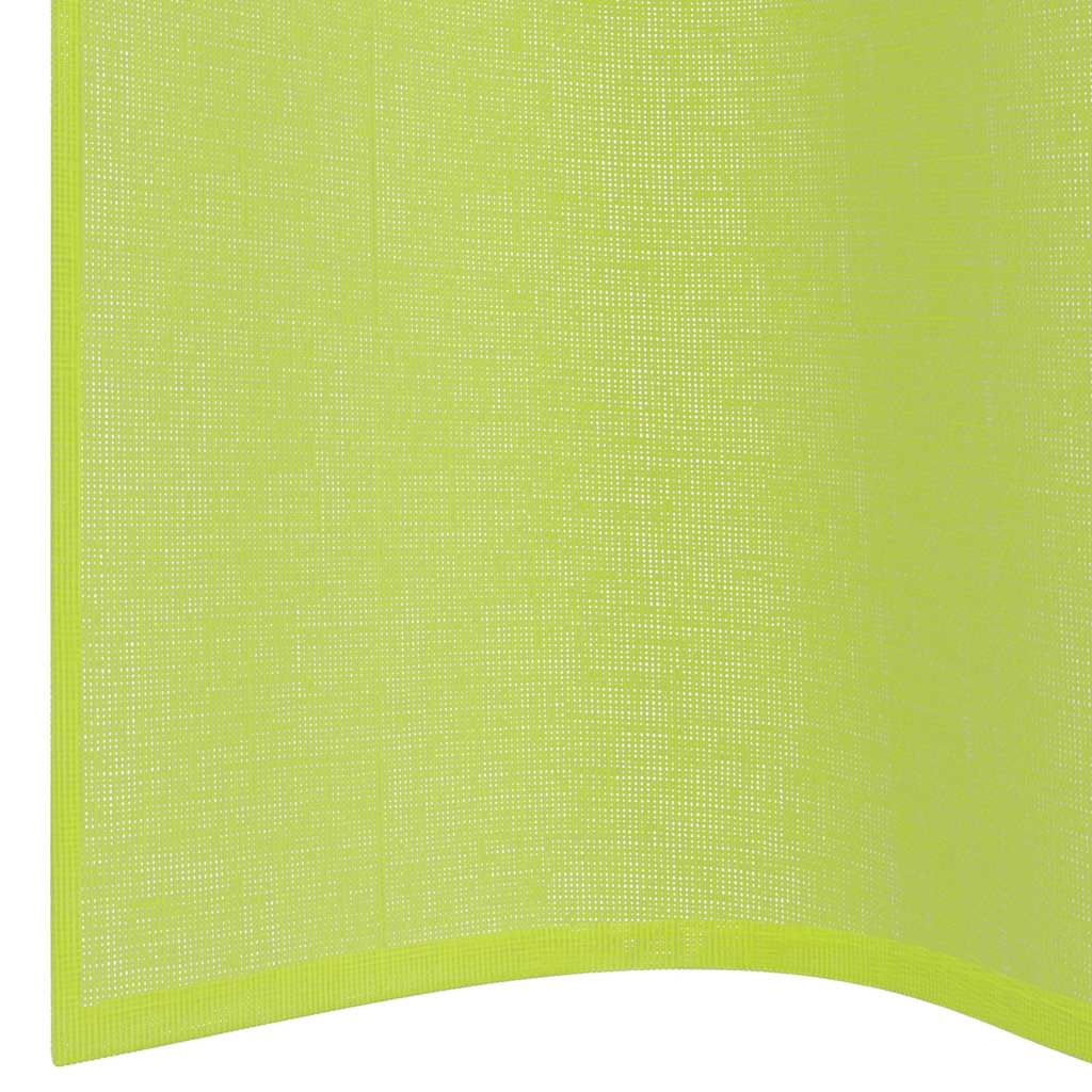 Tende in Voile con Occhielli 2 pz Verde Mela 140x225 cm