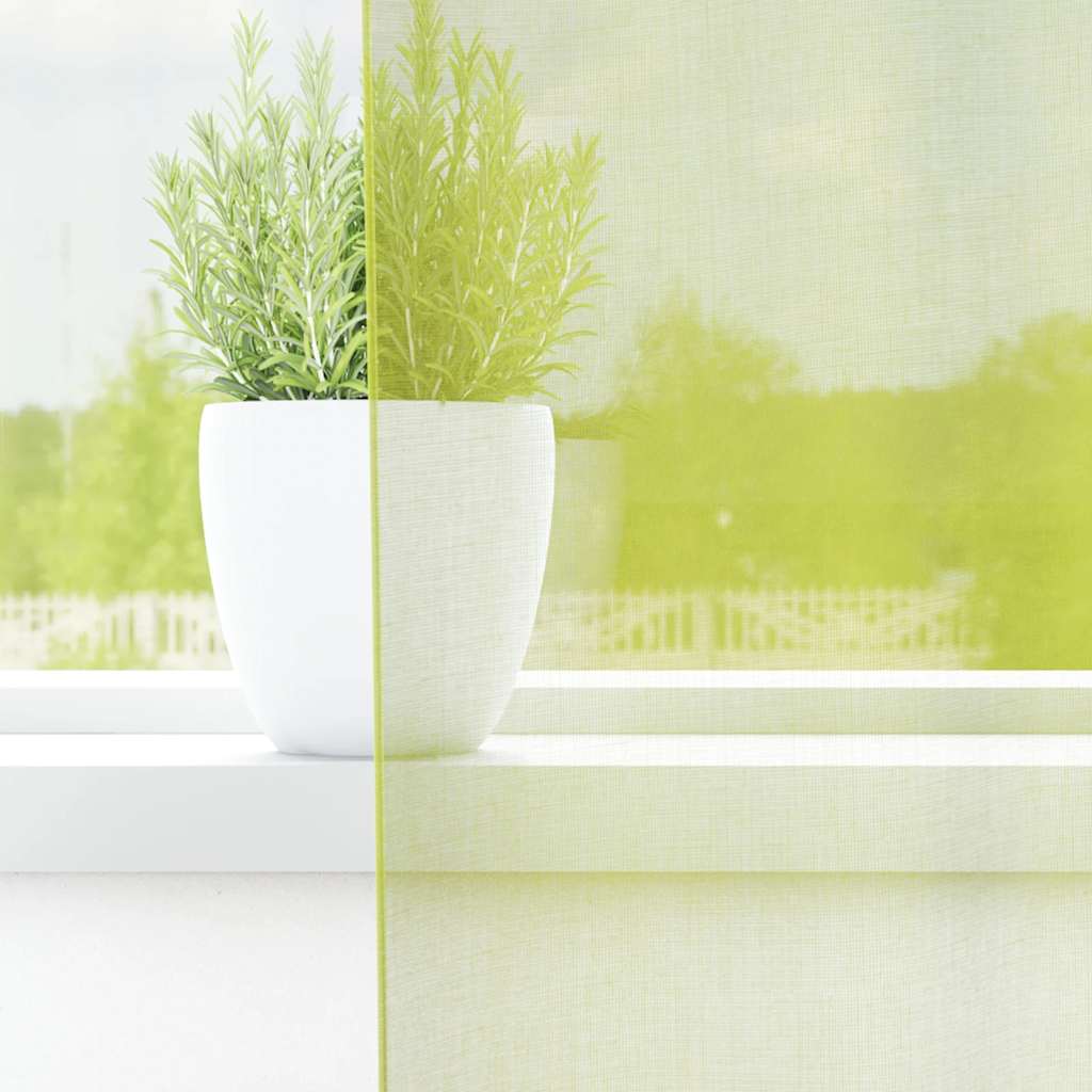 Tende in Voile con Occhielli 2 pz Verde Mela 140x260 cm | homemem39