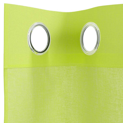 Tende in Voile con Occhielli 2 pz Verde Mela 140x300 cm | homemem39