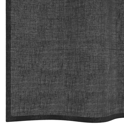 Tende in Voile con Occhielli 2 pz Nero 140x300 cm