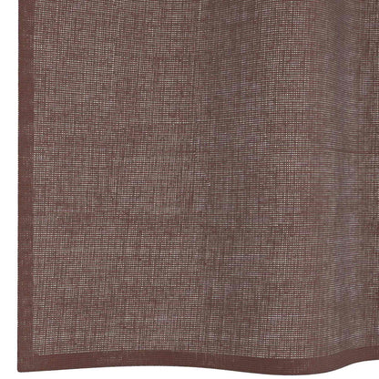 Tende in Voile con Occhielli 2 pz Marrone 140x140 cm