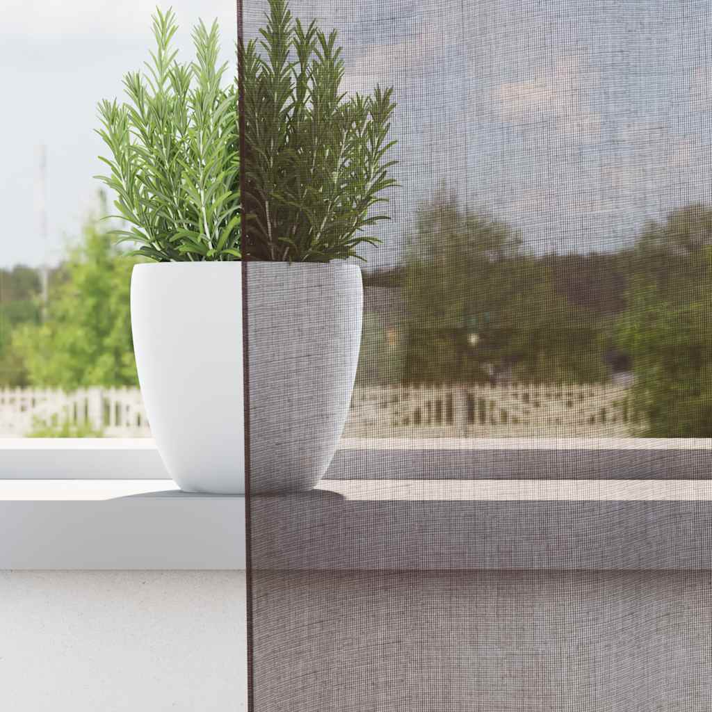 Tende in Voile con Occhielli 2 pz Marrone 140x245 cm | homemem39