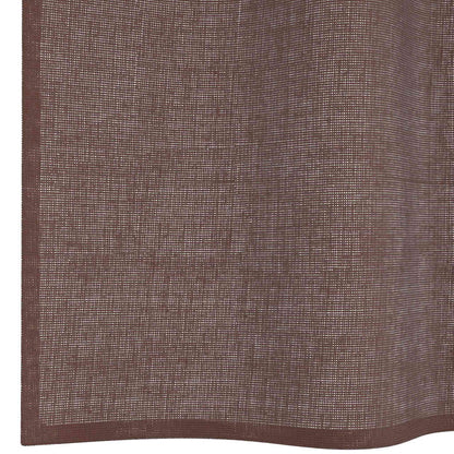 Tende in Voile con Occhielli 2 pz Marrone 140x260 cm | homemem39