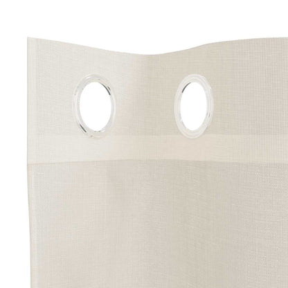 Tende in Voile con Occhielli 2 pz Crema 140x140 cm | homemem39