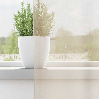 Tende in Voile con Occhielli 2 pz Crema 140x175 cm