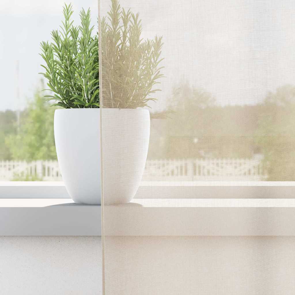 Tende in Voile con Occhielli 2 pz Crema 140x260 cm