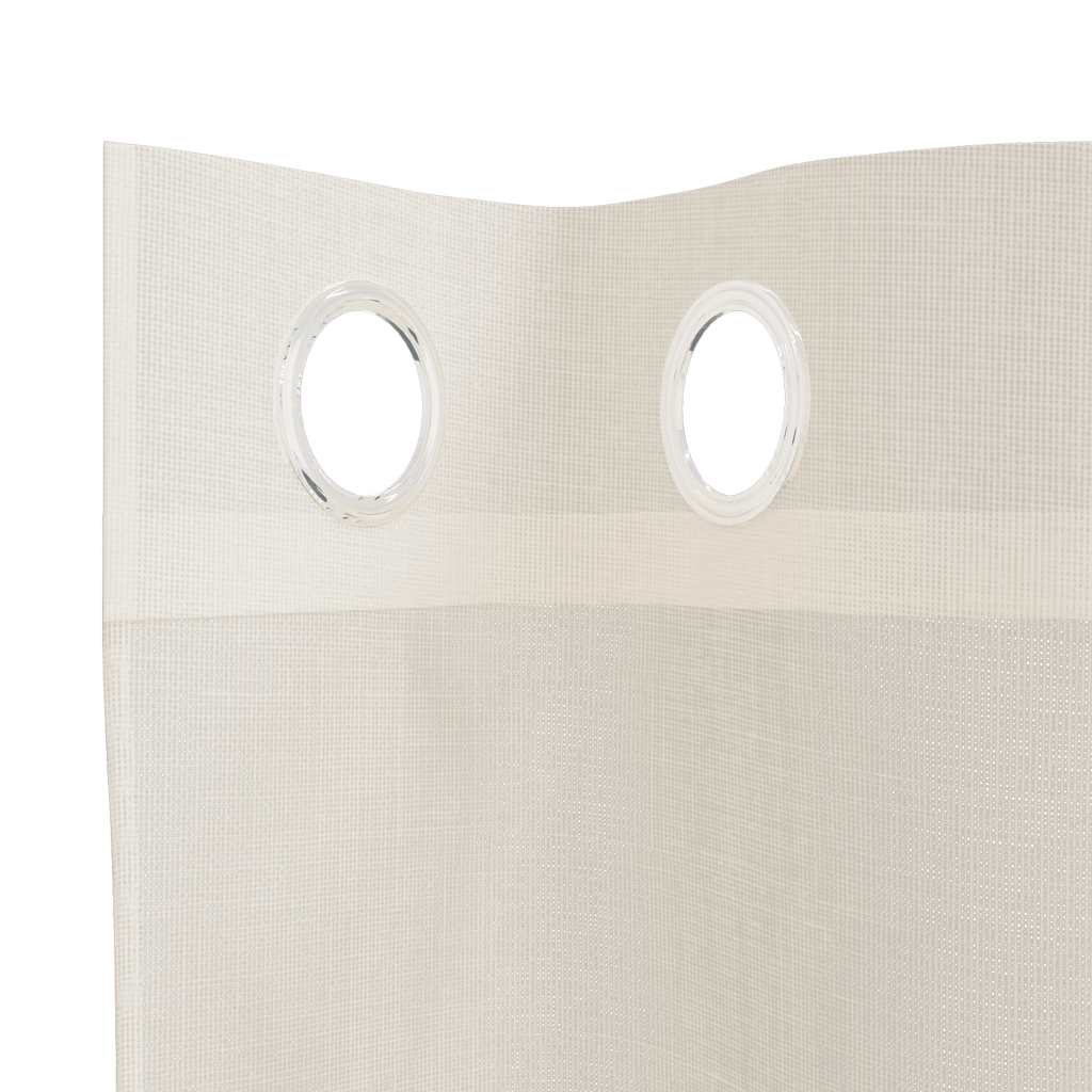 Tende in Voile con Occhielli 2 pz Crema 140x300 cm | homemem39