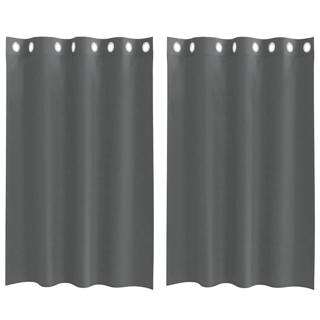 Tende in Voile con Occhielli 2 pz Grigio Scuro 140x175 cm | homemem39