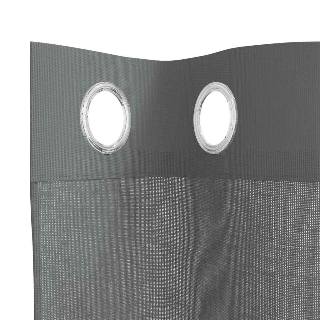 Tende in Voile con Occhielli 2 pz Grigio Scuro 140x300 cm | homemem39