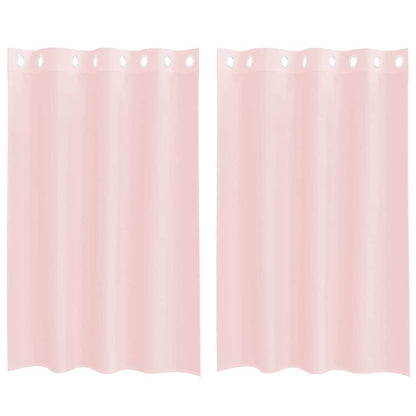 Tende in Voile con Occhielli 2 pz Rosa Chiaro 140x175 cm | homemem39