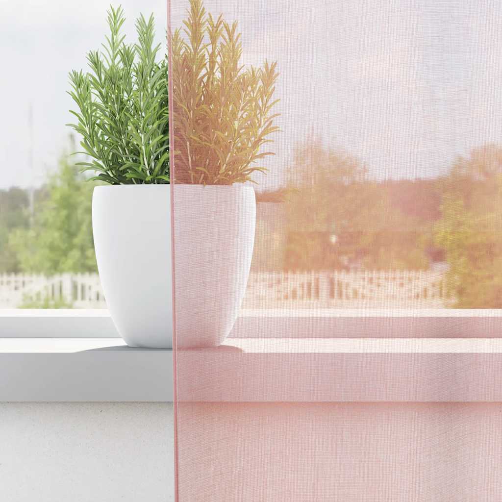 Tende in Voile con Occhielli 2 pz Rosa Chiaro 140x175 cm | homemem39