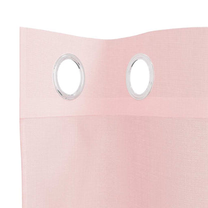 Tende in Voile con Occhielli 2 pz Rosa Chiaro 140x260 cm | homemem39