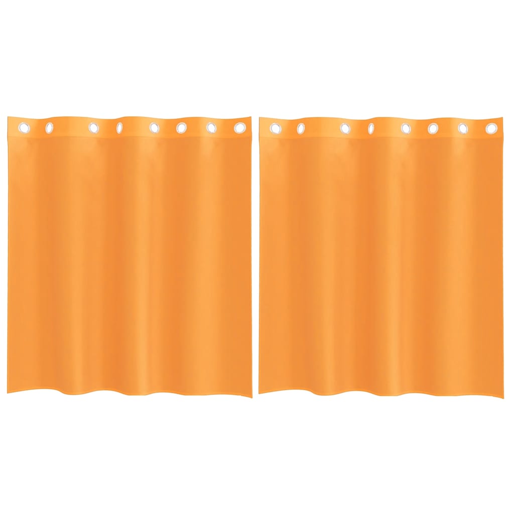 Tende in Voile con Occhielli 2 pz Arancio 140x140 cm | homemem39