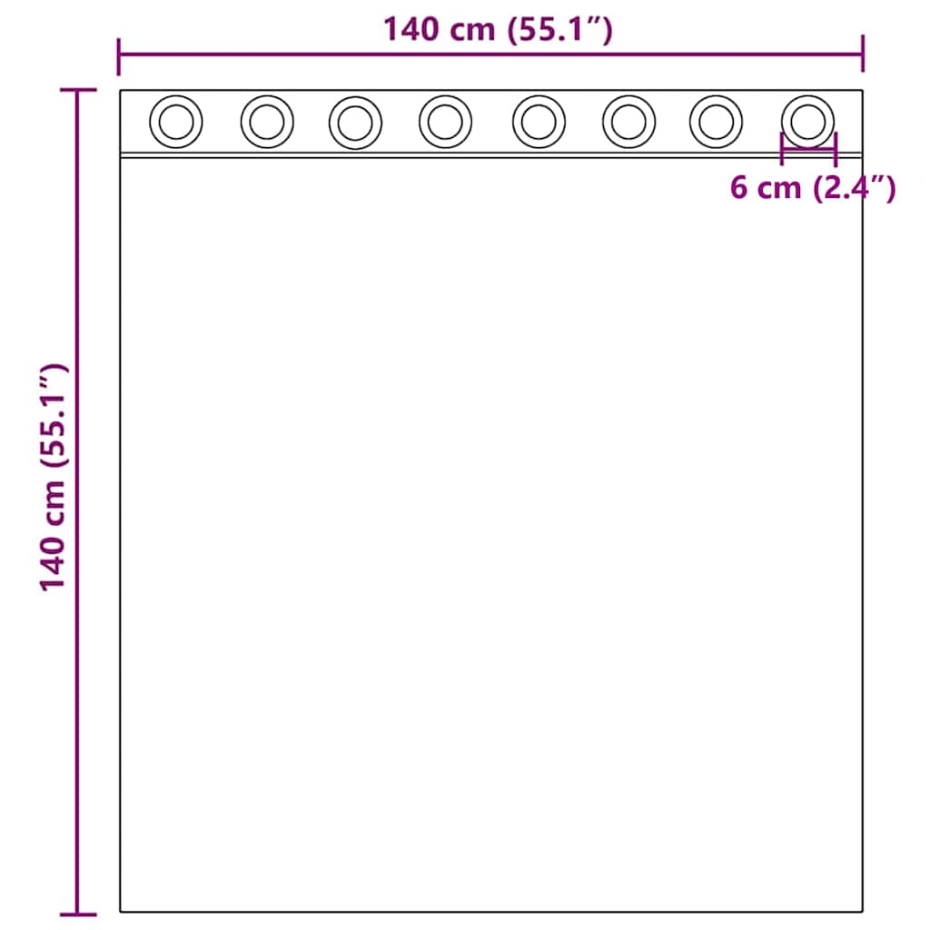 Tende in Voile con Occhielli 2 pz Arancio 140x140 cm | homemem39