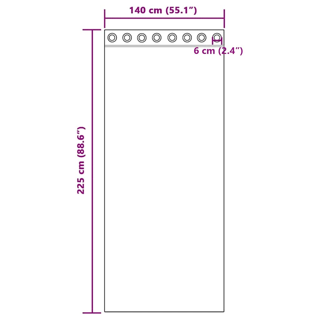 Tende in Voile con Occhielli 2 pz Arancio 140x225 cm | homemem39