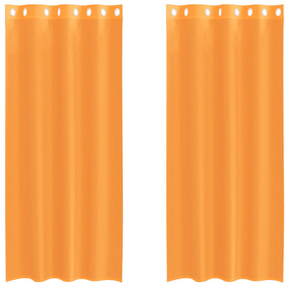 Tende in Voile con Occhielli 2 pz Arancio 140x245 cm | homemem39