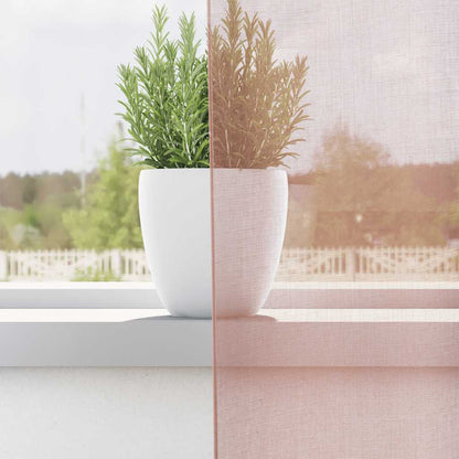 Tende in Voile con Occhielli 2 pz Rosa 140x140 cm | homemem39