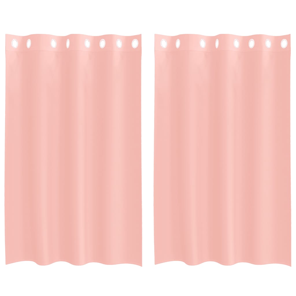 Tende in Voile con Occhielli 2 pz Rosa 140x175 cm