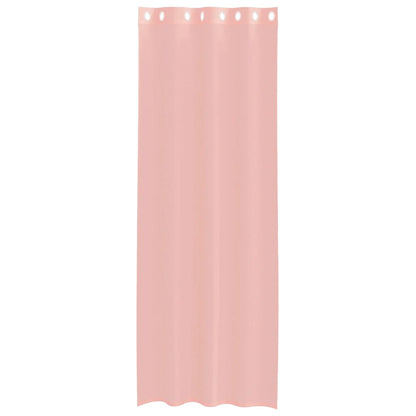 Tende in Voile con Occhielli 2 pz Rosa 140x300 cm