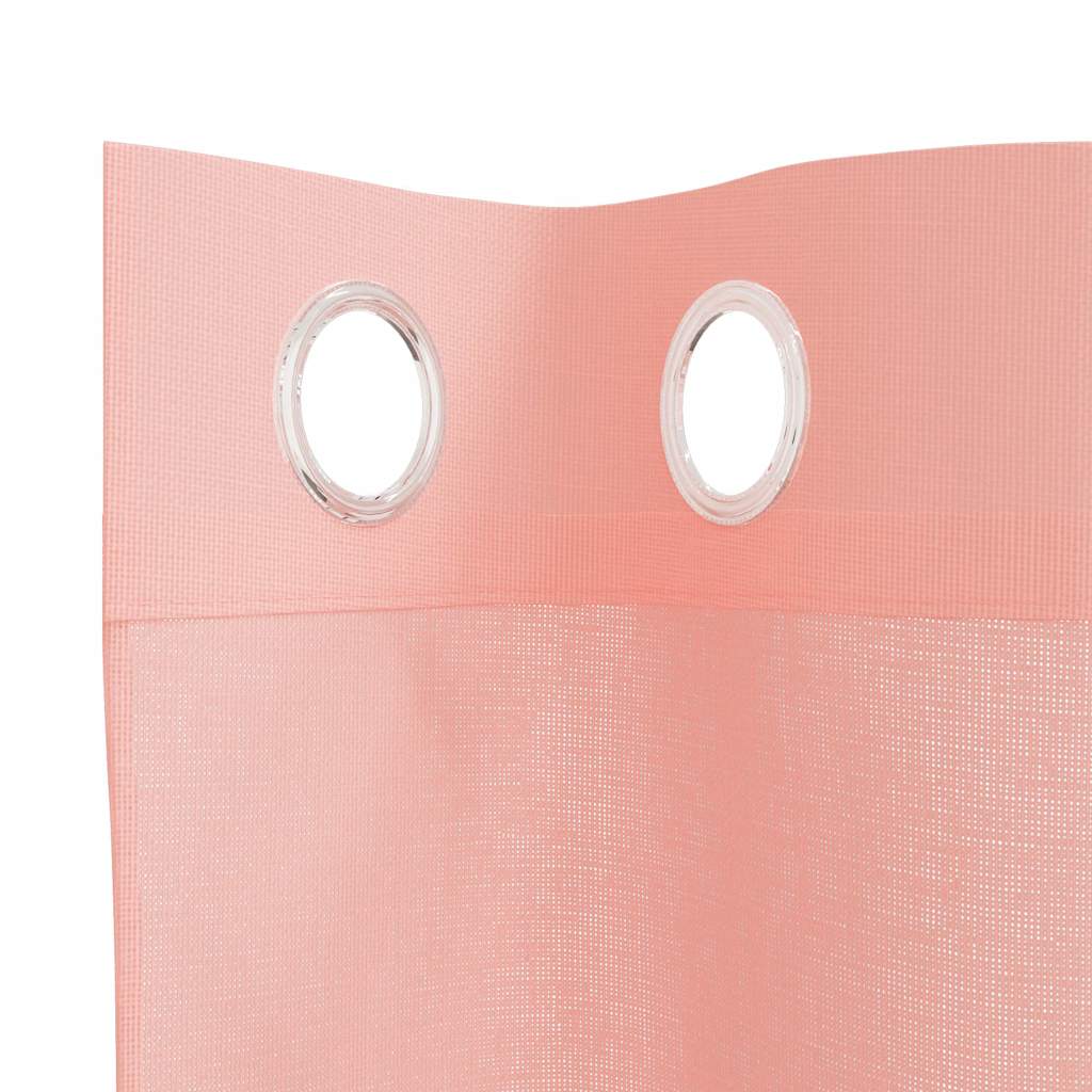 Tende in Voile con Occhielli 2 pz Rosa 140x300 cm | homemem39