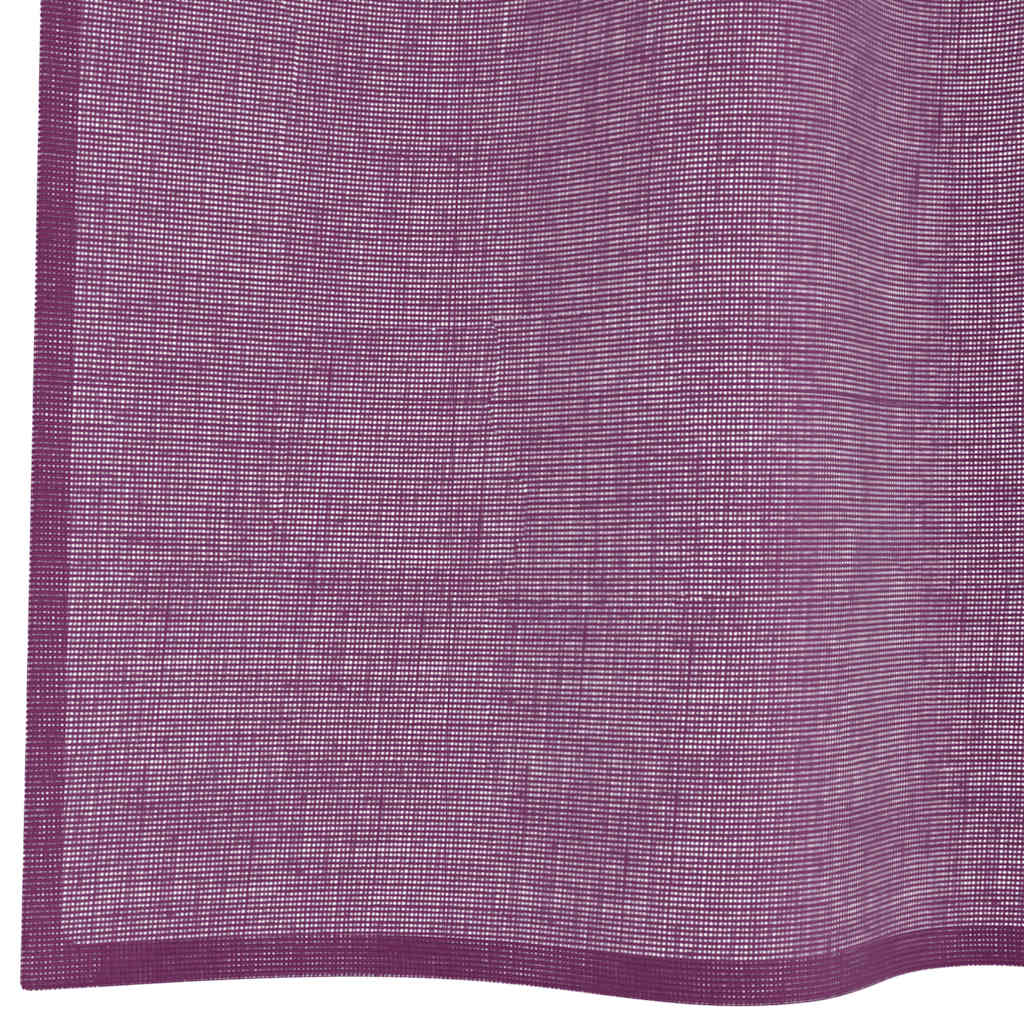 Tende in Voile con Occhielli 2 pz Viola 140x225 cm